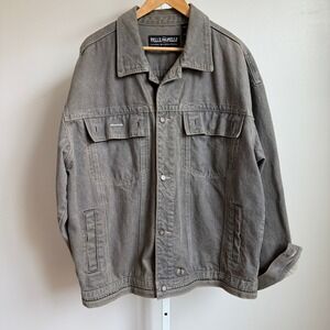 Pelle Pelle Marc Buchanan‎ Vtg Retro Denim Jacket Metal Btn Patch size L